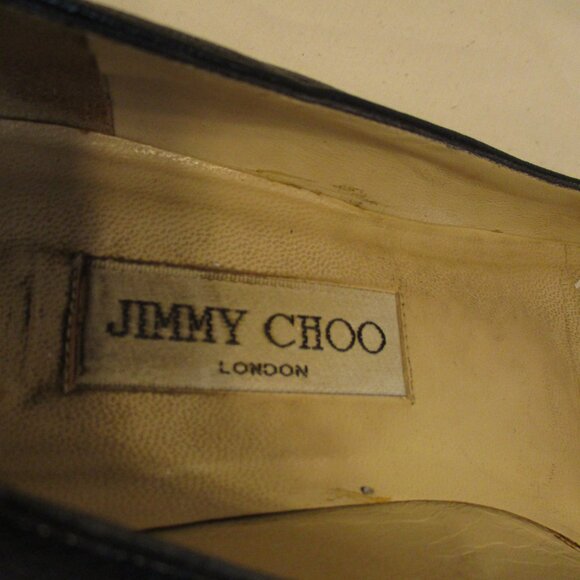 Jimmy Choo Woman Size 37 Black Tan Slide On Flat Shoes - Picture 10 of 13